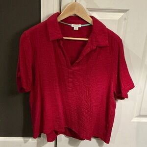 NWOT. Sundance Vibrant Red Blouse
